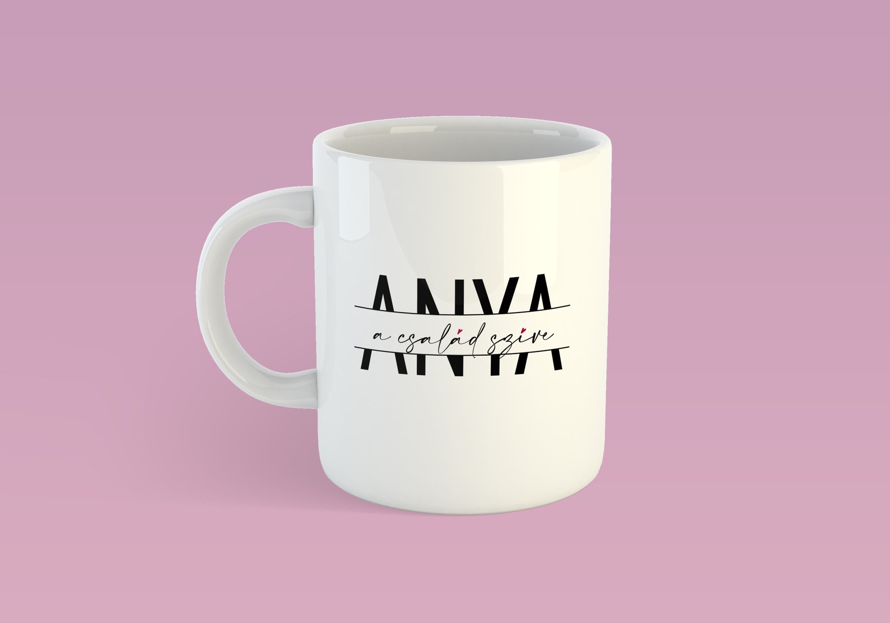 Anya a család szíve bögre