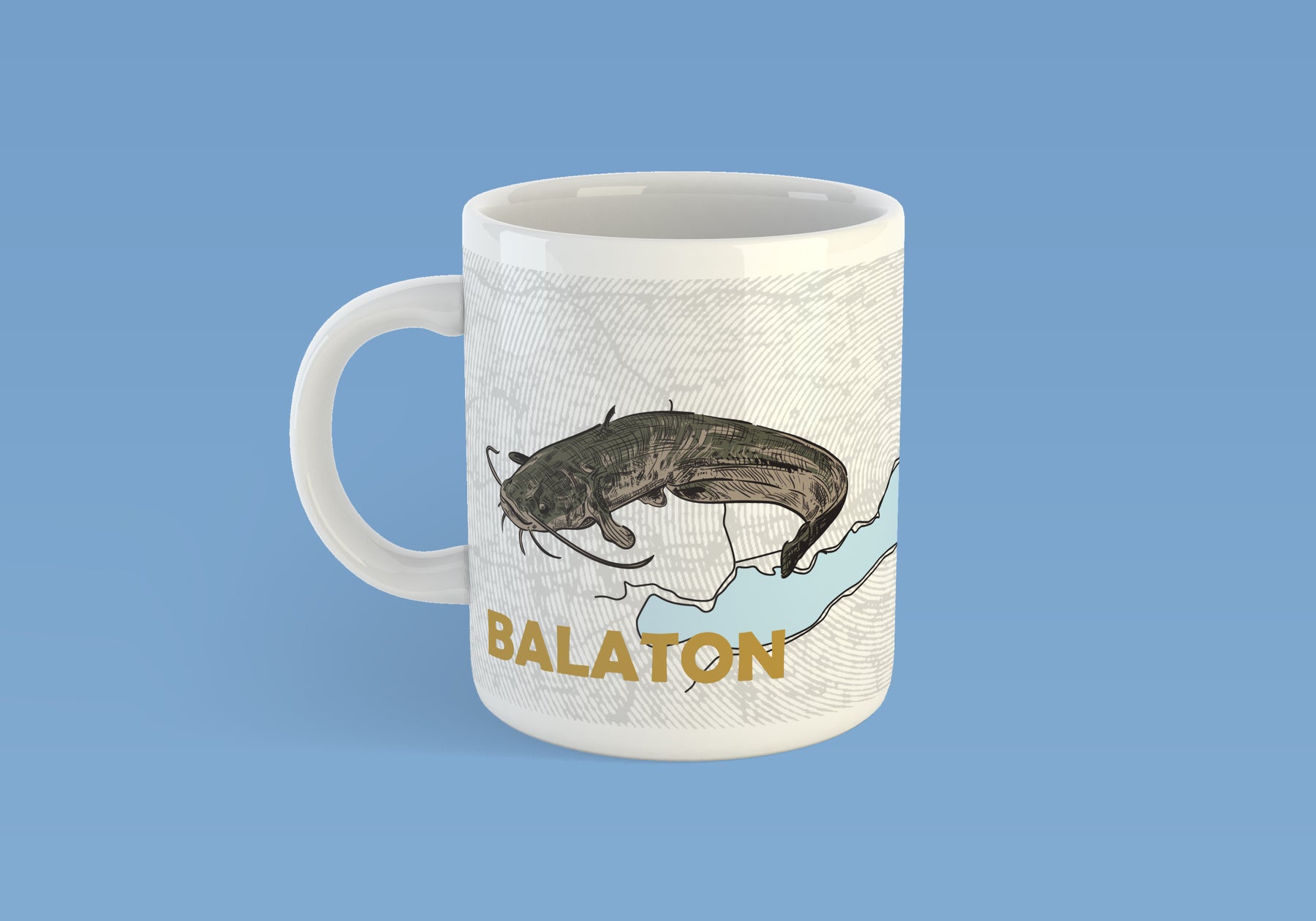 Balaton harcsával bögre