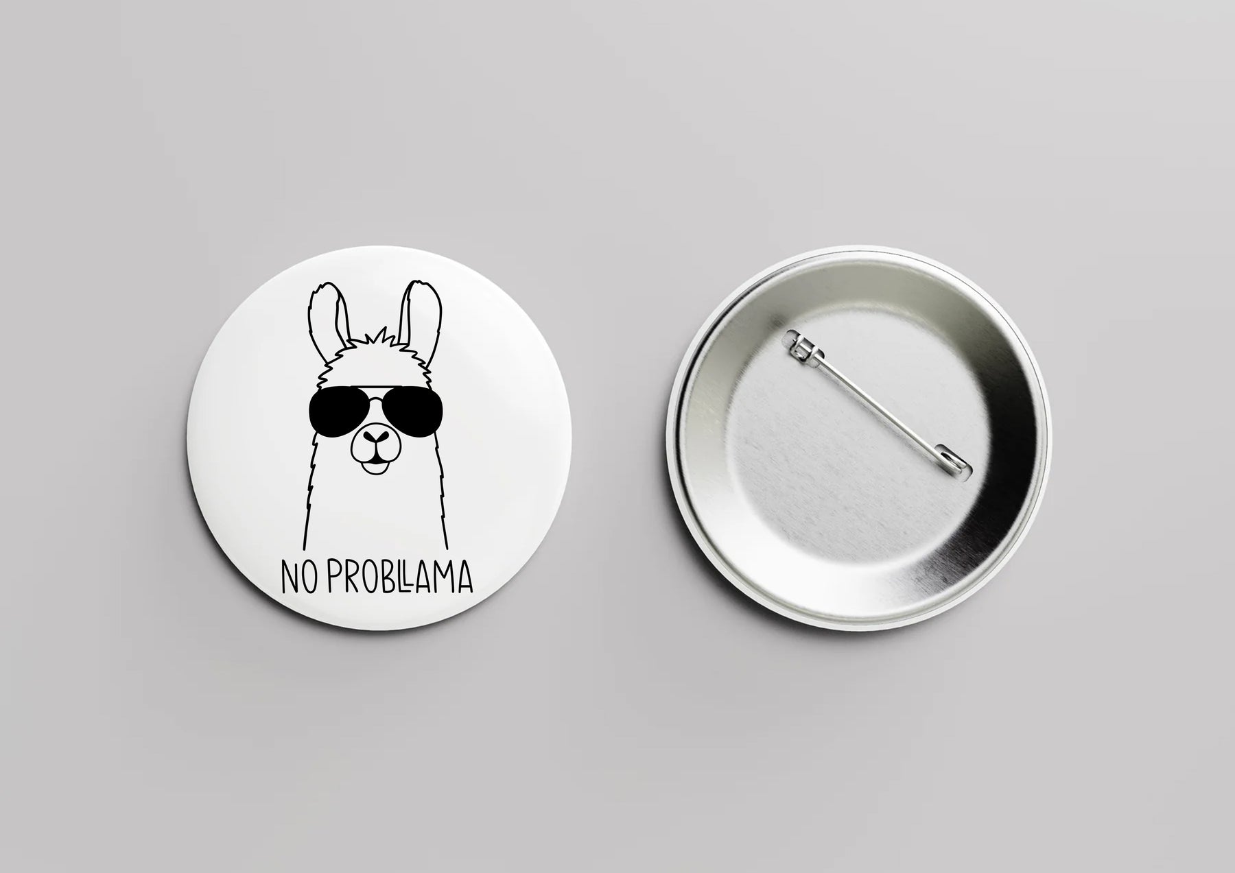 No probllama kitűző