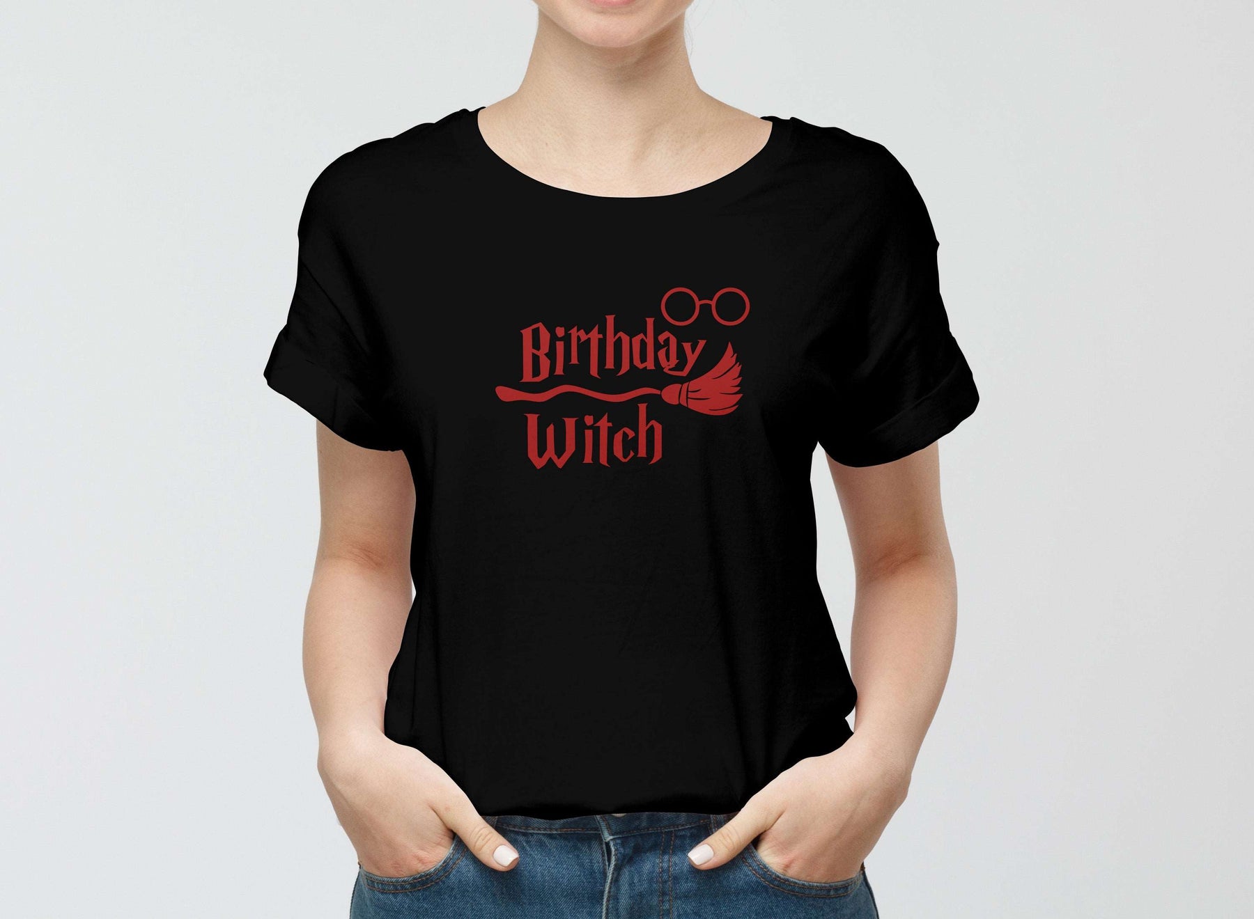 Birthday Witch fekete szülinapi póló Harry Potter