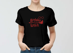 Birthday Witch fekete szülinapi póló Harry Potter